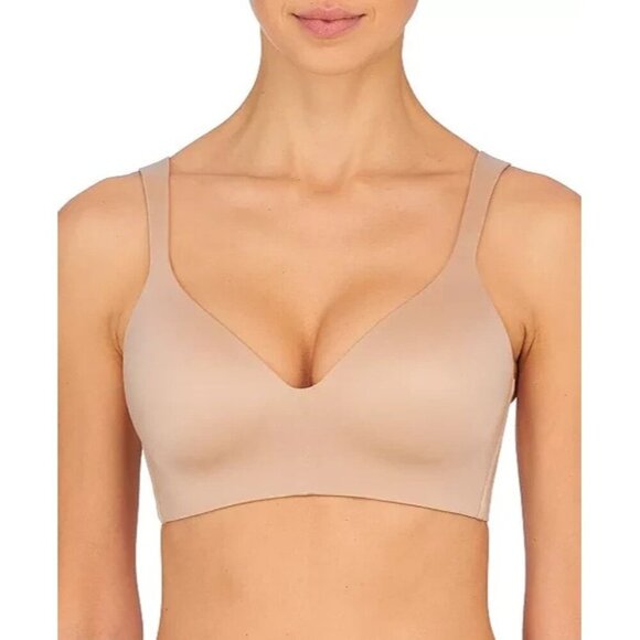Natori Women's Beige Classic Wireless Contour Padded Seamless T-Shirt Bra Sz 34C - Picture 1 of 8